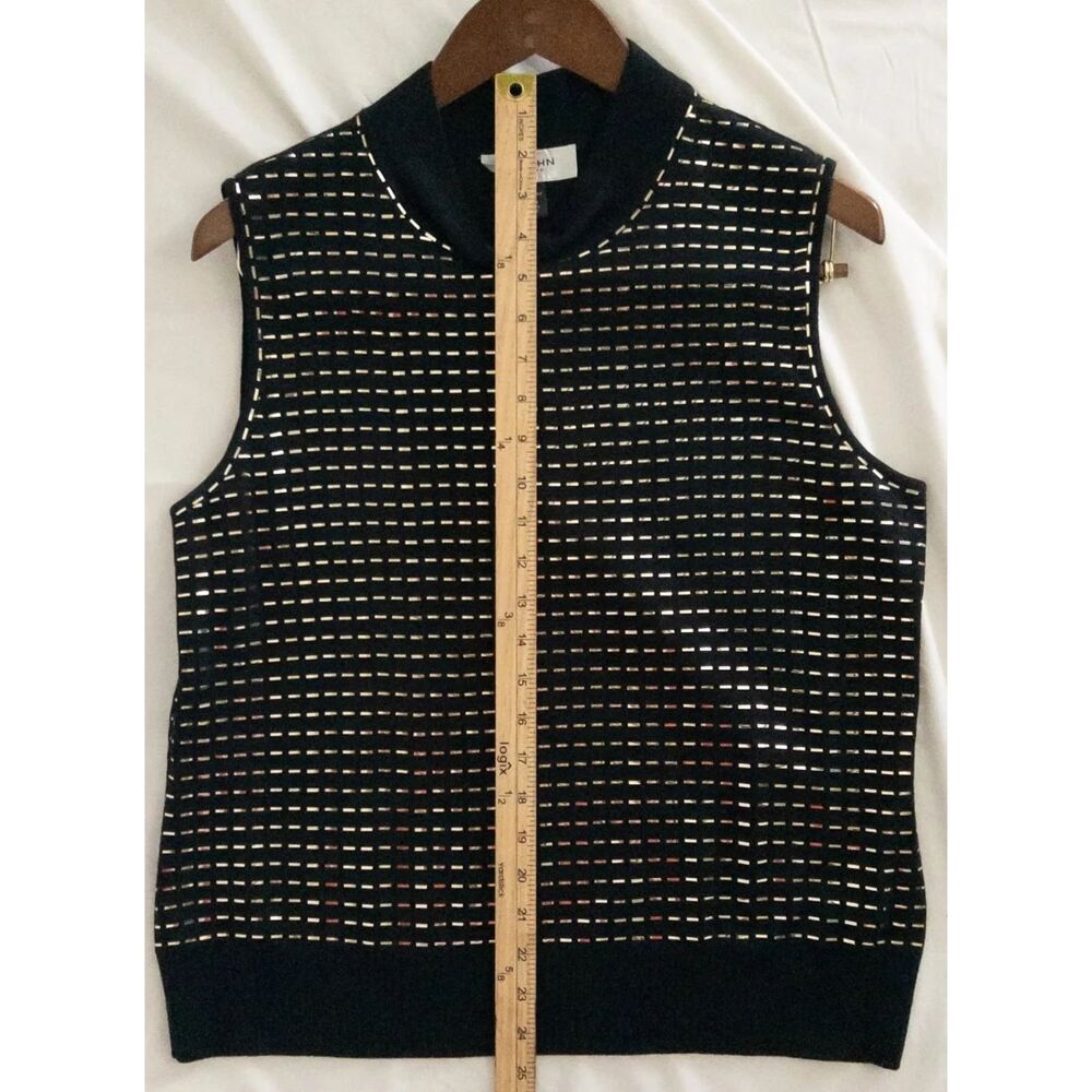 St. John Evening — Tank top | Wool blend Made in Mexico Knitted in USA · Sz L - Picture 4 of 9